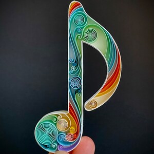 Music Note Quilling Wall Art Framed 3D Paper Filigree Musical Decor ...