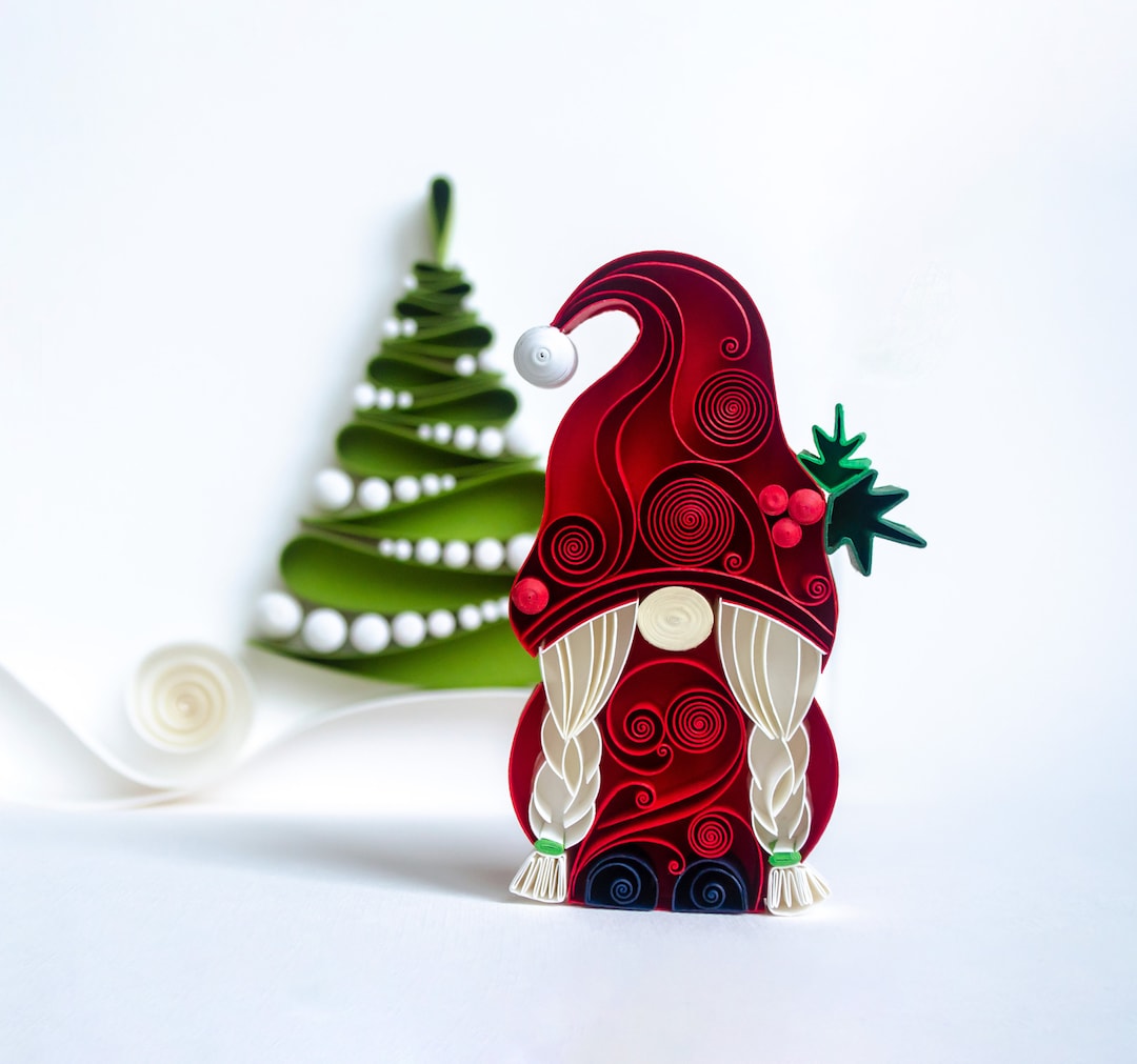 Gnome / Quilling Art / Paper Craft / Gift / Home Decor Etsy