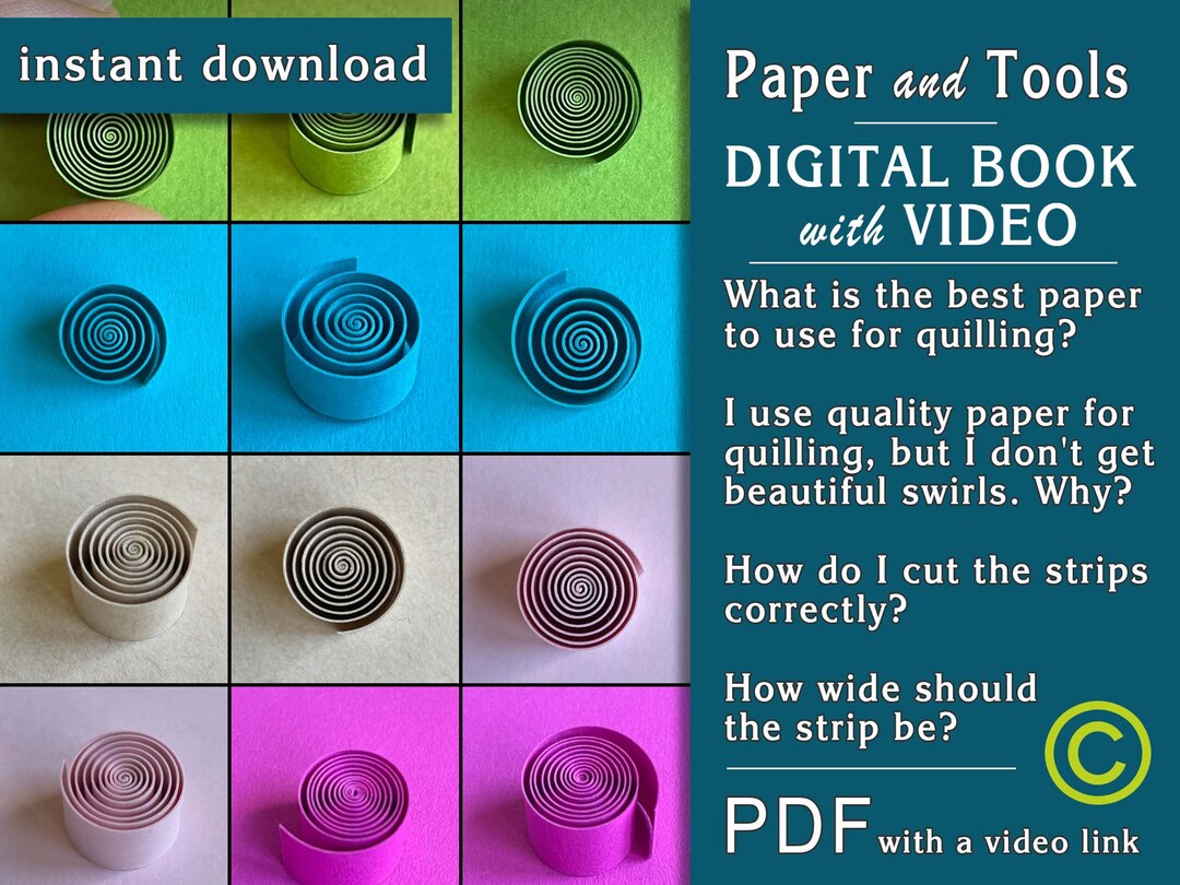 Quilling Paper Art Digital Book / Tutorial / Video / Paper Etsy
