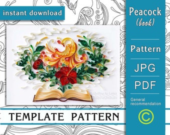 Quilled paw / Quilling paper art / TYLKO wzór / TYLKO szablon / Natychmiastowe pobranie