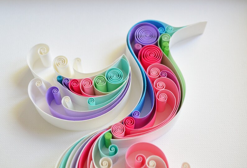 Hummingbird Bird Quilling Paper Art Birthday Gift Etsy