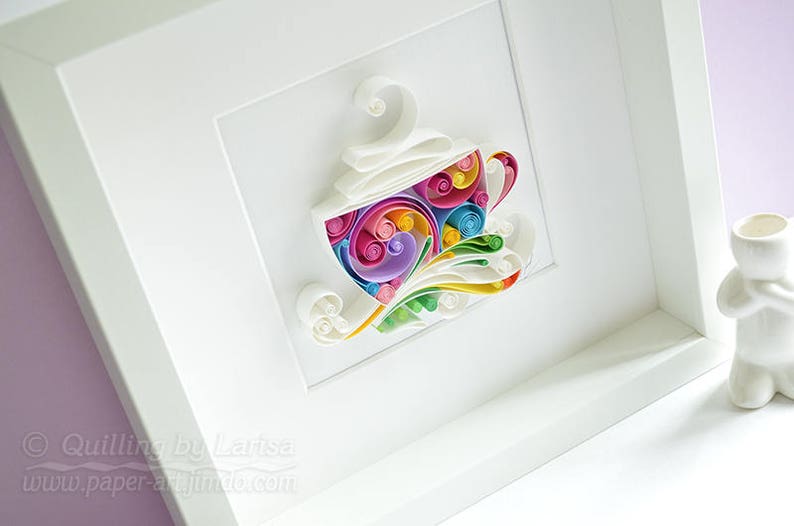 Quilling Paper Wall Art Coffee Cup Mug Paper art Home Etsy