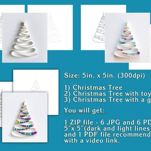 Christmas Tree, How to Make / Template / Pattern / Quilling ...