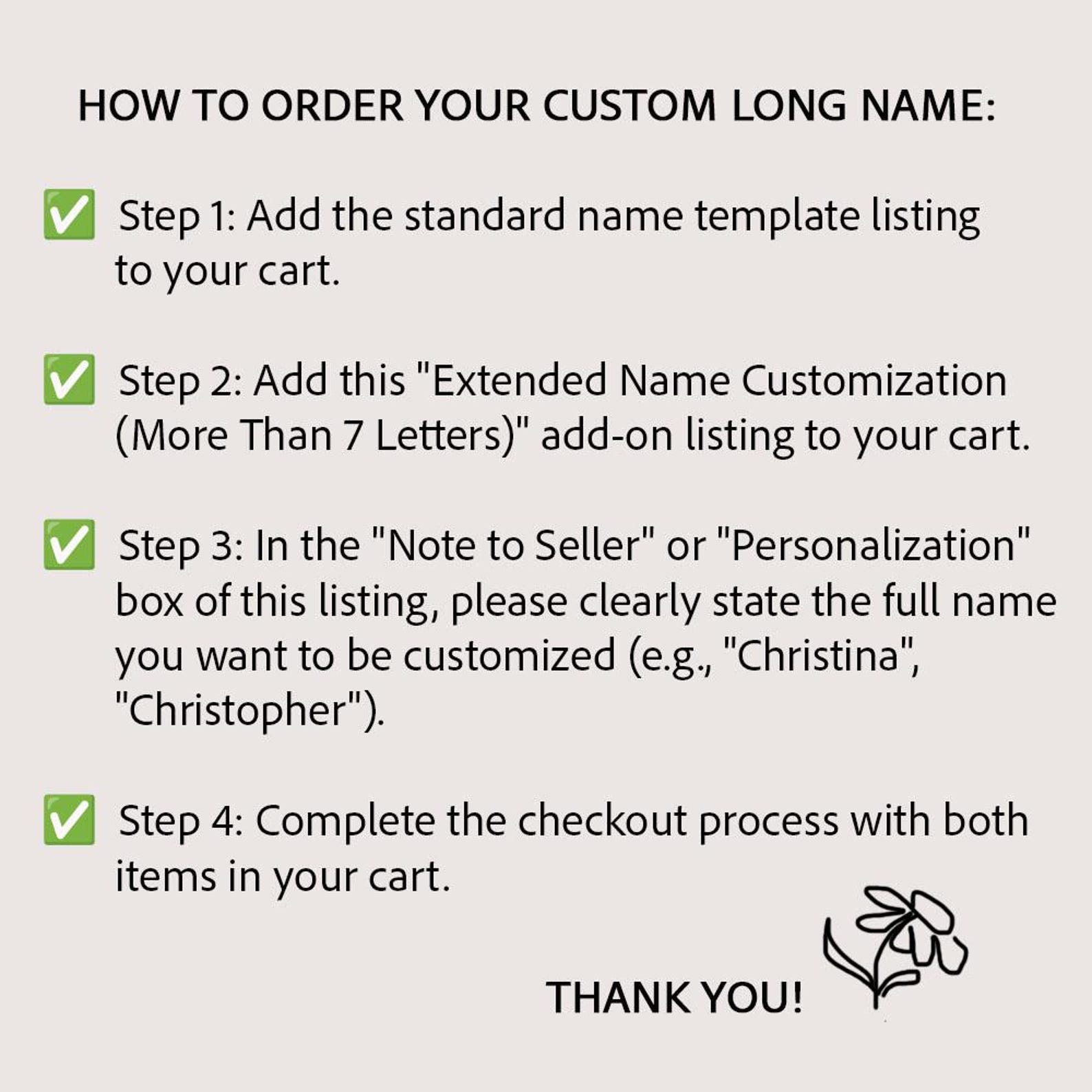 Adding Letters To Names Extra Letters Add-on for Name Template | Extended Customization Names ...