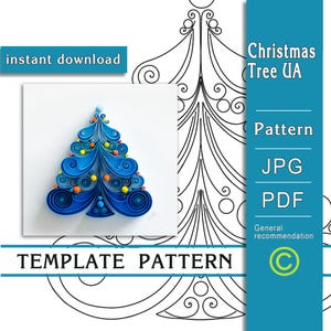 Kerstboom / filigraan papierkunst / ALLEEN sjabloon / ALLEEN patroon / Instant download/(6/10)