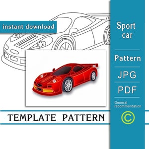 Quilled sport car / Quilling paper art / ONLY Template / ONLY Pattern / Instant download / (0/58)