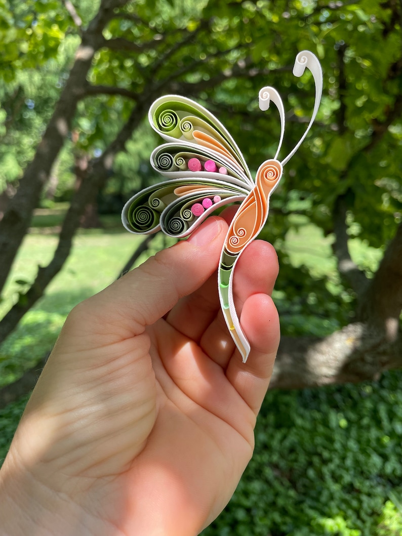 Framed Dragonfly: 3D Quilling Paper Art image 2