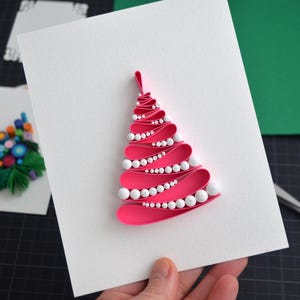 Christmas tree / Quilling art / Paper craft / Gift / Home decor image 6