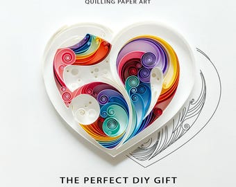 Anniversary 50 (L19) Quilling Paper Art Template: Number 50 Pattern (Digital Download)