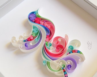 Hummingbird: Uniquely Crafted 3D Quilling Paper Art