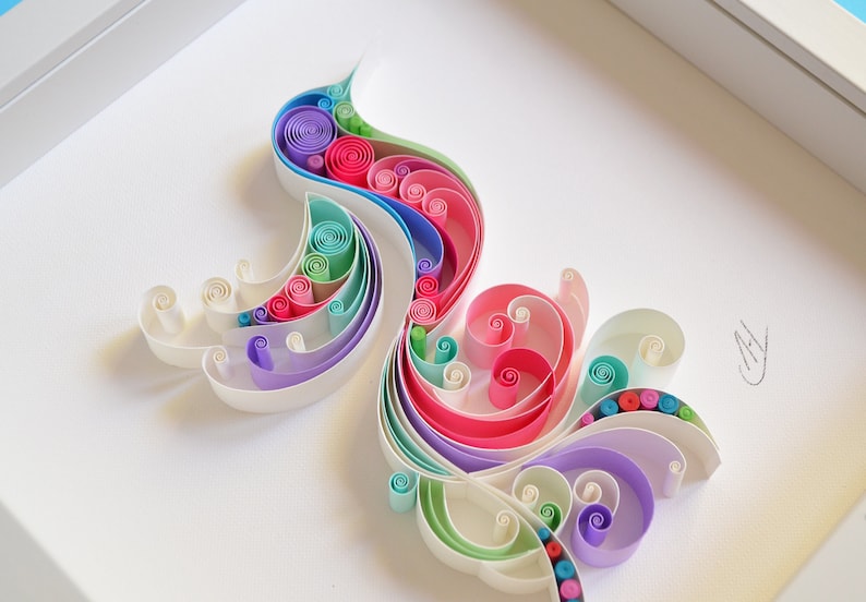 Hummingbird Bird Quilling Paper Art Birthday Gift Etsy