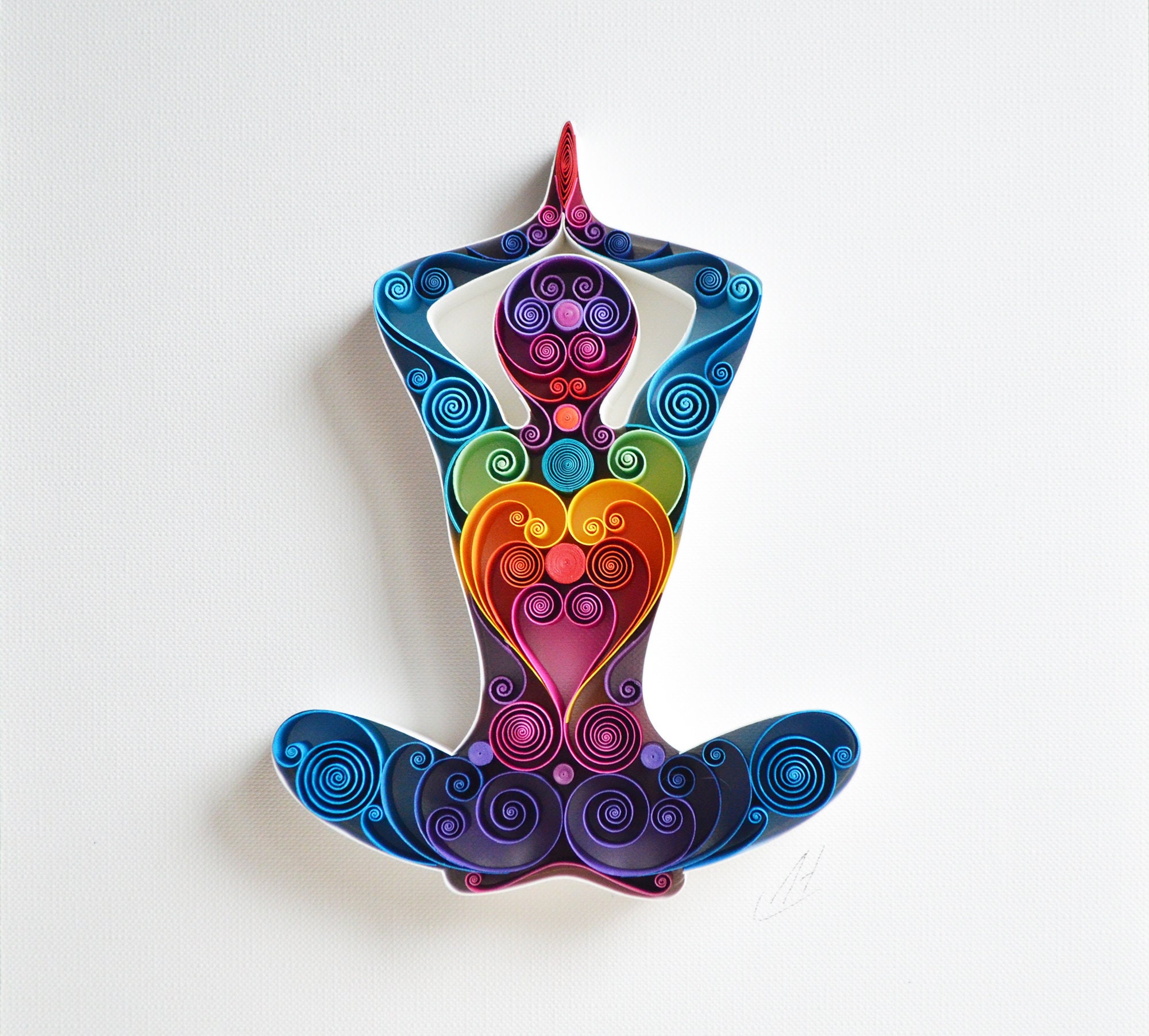 Yoga Paper Art Yoga Pose Lotus Art Quilling Yoga Etsy
