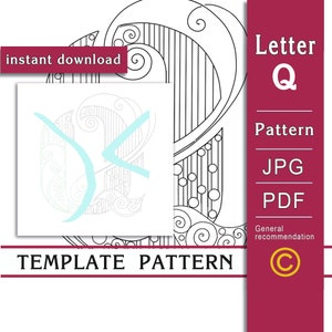 Q / Quilling paper art / SOLO Plantilla / SOLO Patrón / Recomendaciones generales con video con subtítulos / Descarga instantánea / (22/9)