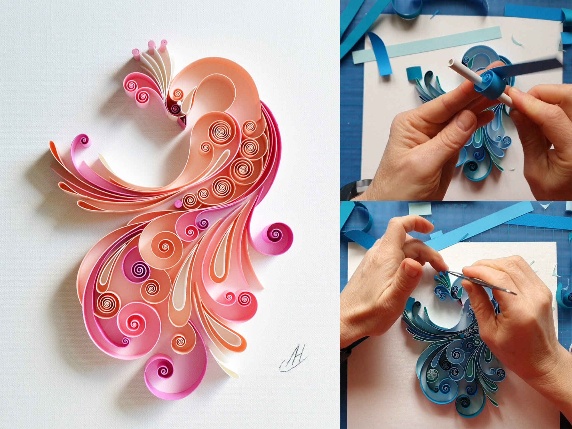 DIY - Quilled Paper Necklace, Easy paper quilling jewellery tutorial -  YouTube