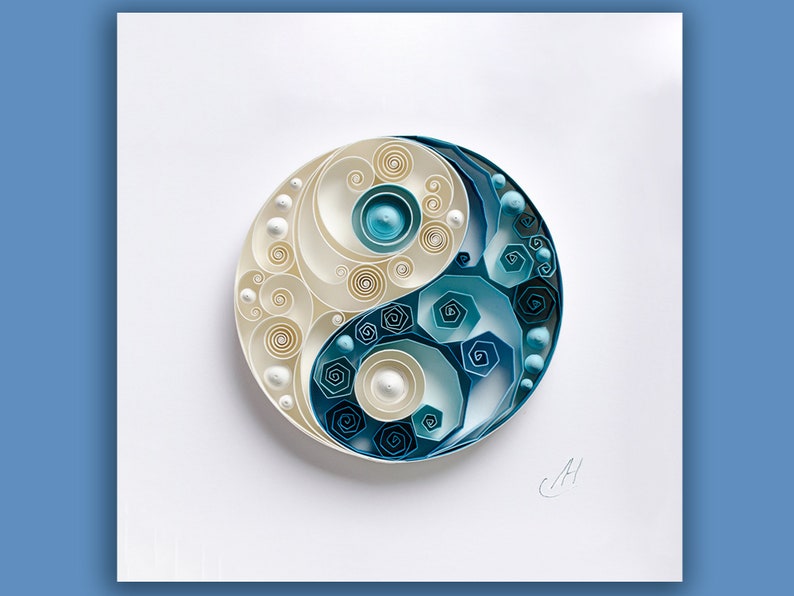 Yin Yang Quilling Art Paper Art Framed Art Birthday Gift Etsy