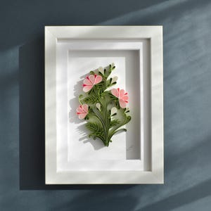 Fiori / Pronti per la spedizione / Arte della carta quilling / Fiore 3D / Regalo unico / Arte murale