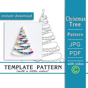 Albero di Natale, Come fare / Modello / Modello / Quilling / Raccomandazione con un piccolo video/(6/06)
