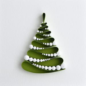 Christmas tree / Quilling art / Paper craft / Gift / Home decor image 1