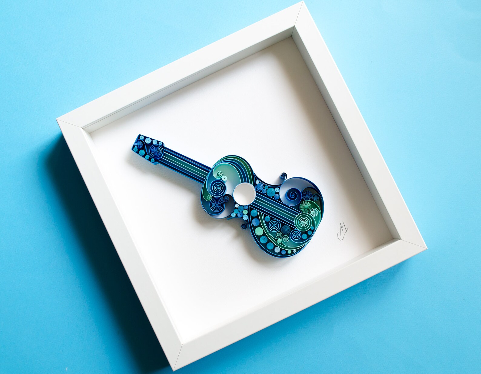 Guitar Quilling Wall Art Guitar Framed Art Birthday Gift Etsy