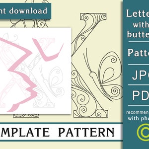 Mariposa X / Arte en papel quilling / SOLO Plantilla / SOLO Patrón / Recomendaciones generales con video con subtítulos / Descarga instantánea / (9/43)