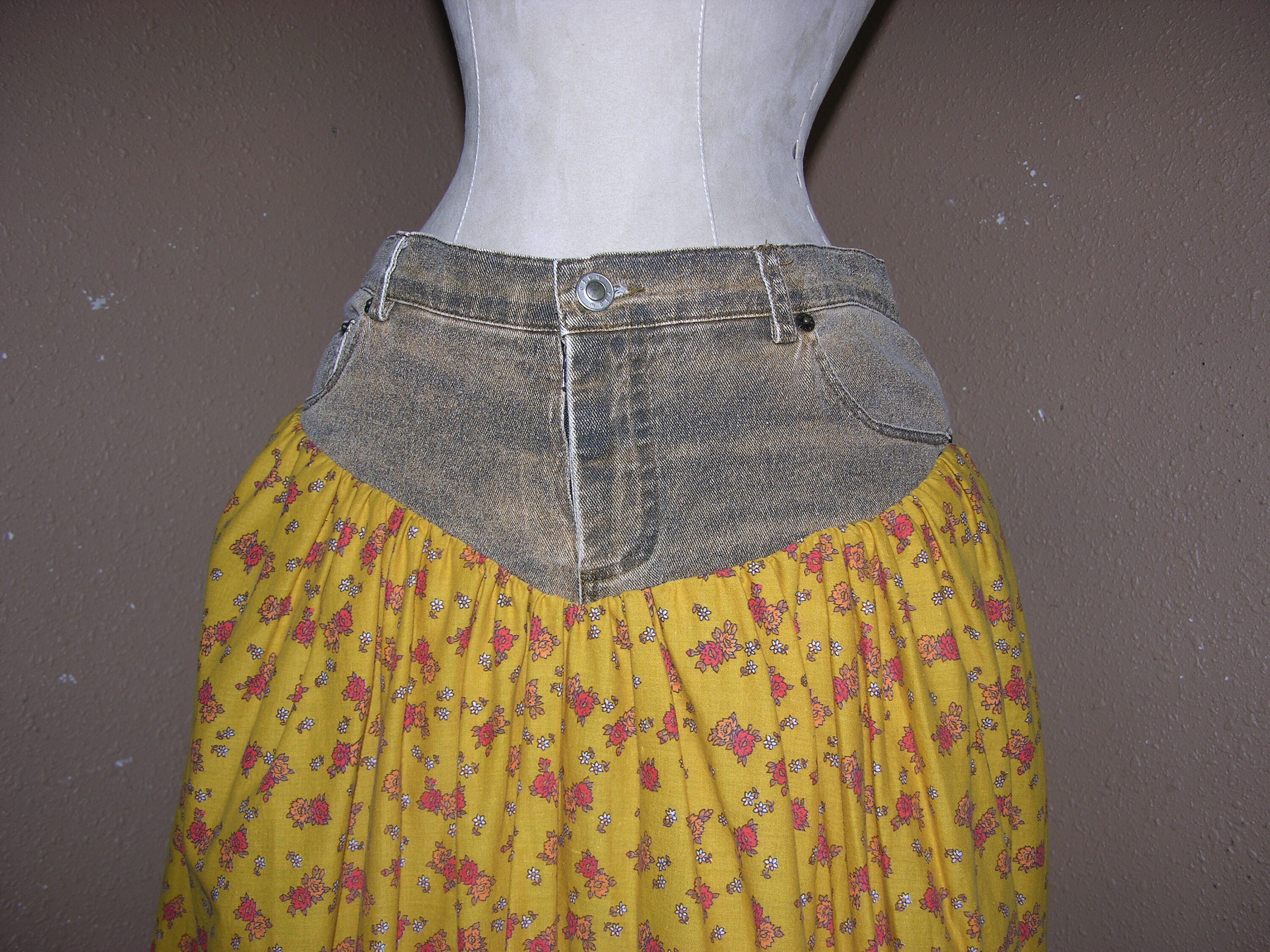 Rustic Enrichment Upcycled Maxi Skirt Etsy