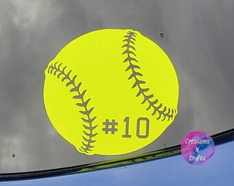 Softball, Softball Player, Softball Mom, Softball Dad, Softball Gift, Softball Player, Pitcher, Catcher, Sports, Decal