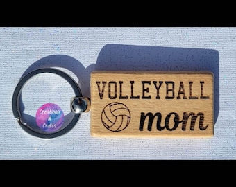 Volleyball, Volleyball Mom, Volleyball Gifts, Volleyball Keychain, Keychain, Custom Keychain, Gift for Mom, Mom Gift, Personalized Gift, Mom