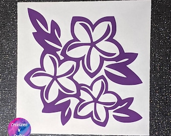 Fiore di Plumeria, Frangipani, Hawaiano, Pua Melia, Tropicale, Aloha, Spiaggia, Isola, Decalcomania, Regalo