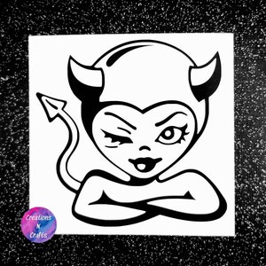 She Devil Vinyl Decal, She Devil Decal, She Devil Sticker, She Devil, Devil Decal, Devil Sticker, Devil, Girl, Car Decal, Vinyl Decal, Decal