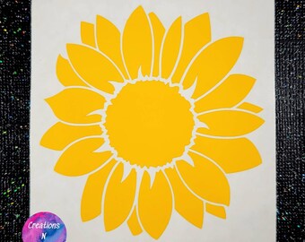 Sunflower, Sunflower Gift, Sunflower Gifts, Flower, Sunflower Decal, Decal, Decals, Car Decal, Laptop Decal, Car Gift, New Car, Vinyl Decal