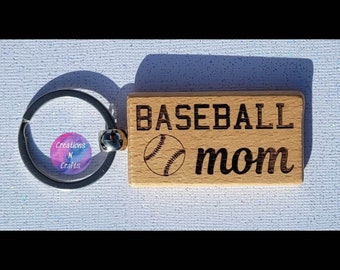 Baseball, Baseball Mom, Baseball Gifts, Baseball Keychain, Keychain, Custom Keychain, Gift for Mom, Mom Gift, Personalized Gift, Handmade