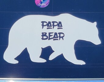 Papa, Dad, Bear, Papa Bear, Car Decal, Decal