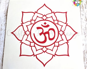 Sticker yoga mandala en vinyle pour voiture, ordinateur portable et fenêtre