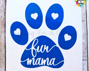 Dog, Dog Lover, Dog Lover Gift, Dog Gift, Dogs, Dog Mom, Fur Mama, Dog Paw, Paw Print, Dog Paw Print, Love Dog Paw, Paw Print Car Decal