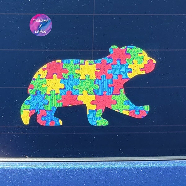 Autism, Autism Baby, Bear, Baby Bear, Car Decal, Decal