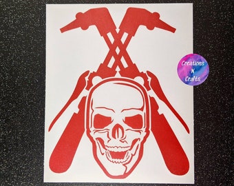 Skull and Torches Decal, Welder Decal, Welder Sticker, Welder, Welders, Welding, Weld, Welding Gift, Gift For Welder, Welder Gift, Decal