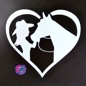 Cowgirl, Horse, Horses, Country, Horseshoe, Rodeo, Farm, Ranch, Car Decal, Decal, Vinyl Decal, Vinyl Sticker, Sticker, Truck Decal