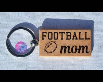 Football, Football Mom, Football Gifts, Football Keychain, Keychain, Custom Keychain, Gift for Mom, Mom Gift, Personalized Gift, Handmade