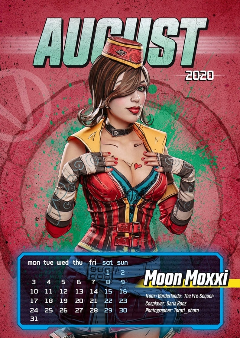 Borderlands cosplay calendar 2020 Etsy