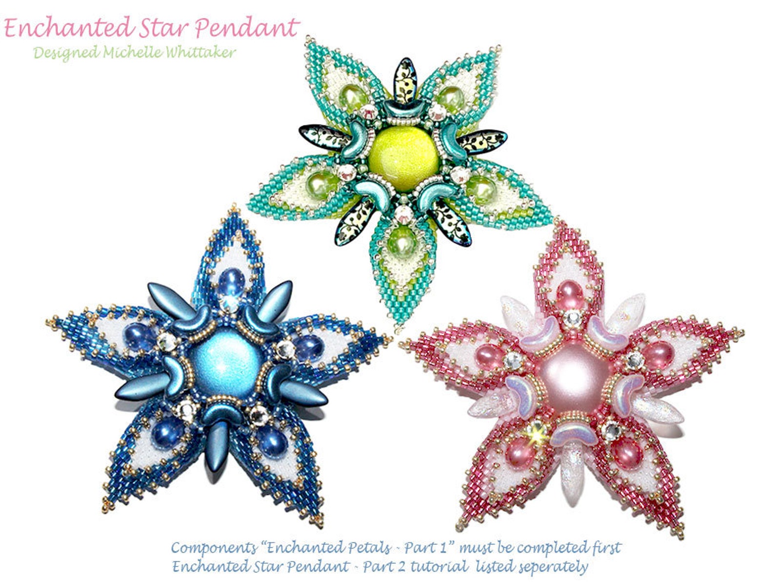Enchanted Star Pendant Part 2 Needlework PDF Tutorial. Note: Required ...