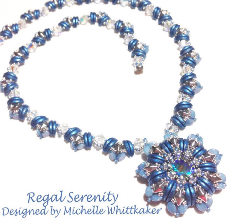 Regal Serenity Pendant & Necklace Needlework Tutorial PDF Etsy Australia