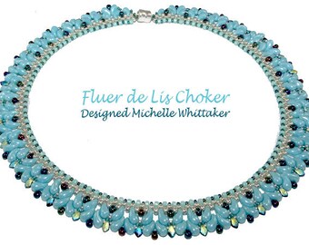 Fleur De Lis Choker Needlework Tutorial PDF