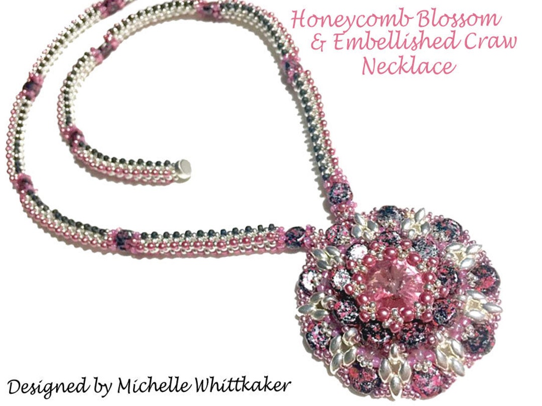 Blossom Pendant & Embellished CRAW Necklace Needlework