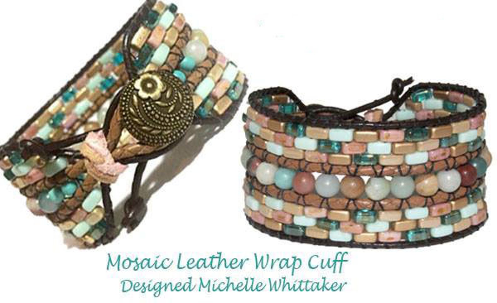 Mosaic Leather Wrap Cuff Bracelet Tutorial PDF - Etsy