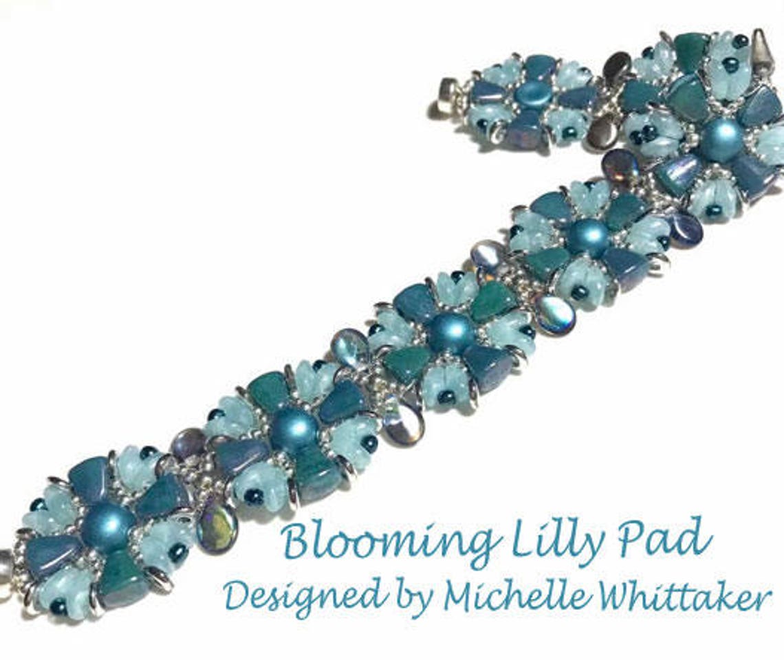 Blooming Lily Pad Bracelet OR Component/necklace Needlework Tutorial