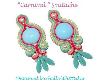 Carnival Soutache Pendant (Or Earrings) Tutorial PDF
