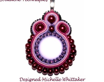 Soutache Luna Needlework Pendant Tutorial PDF