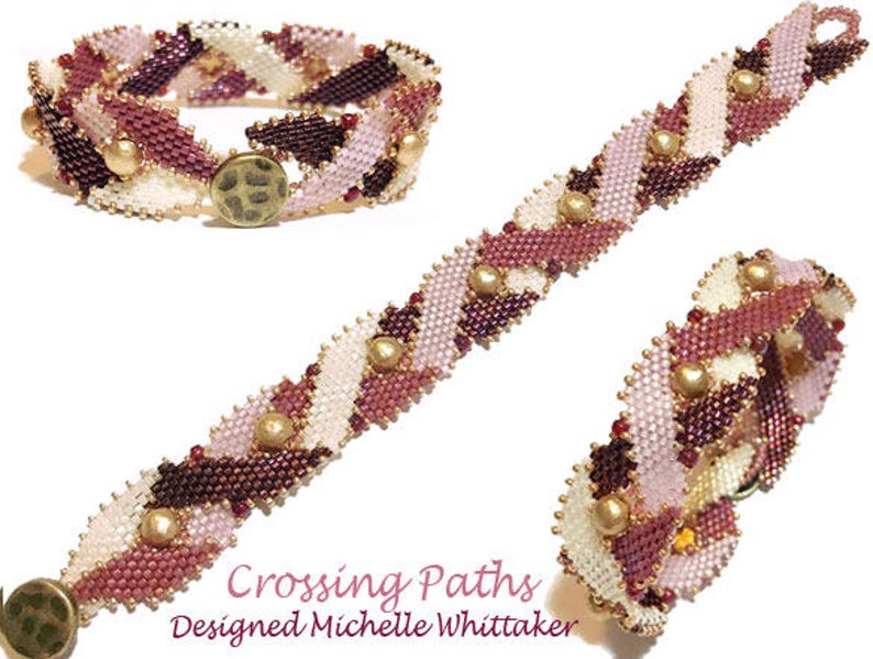 Crossing Paths Bracelet Needlework Tutorial PDF image 1