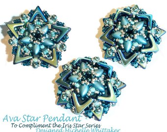 PDF do tutorial de bordado com pingente de estrela AVA