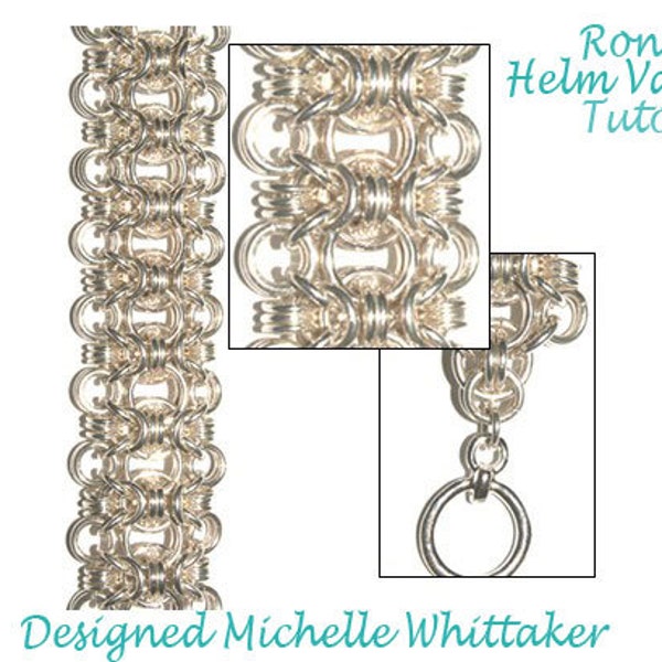 Rondo Helm Variation Chain Maille Bracelet Tutorial PDF